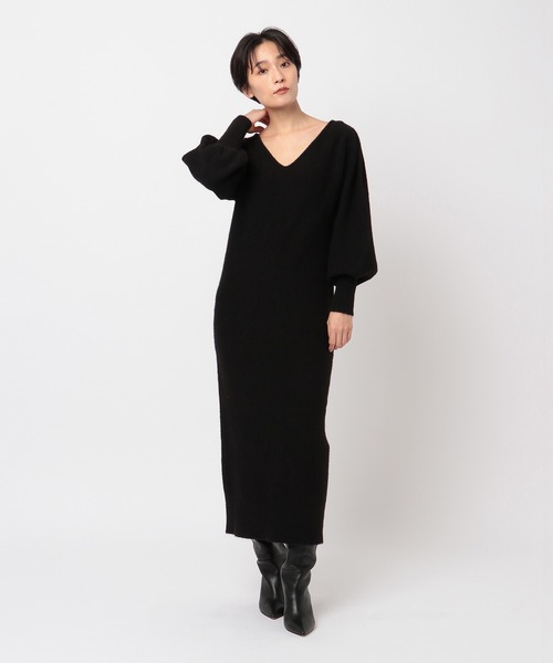 「ETRE TOKYO」 ニットワンピース FREE グレー レディースの画像