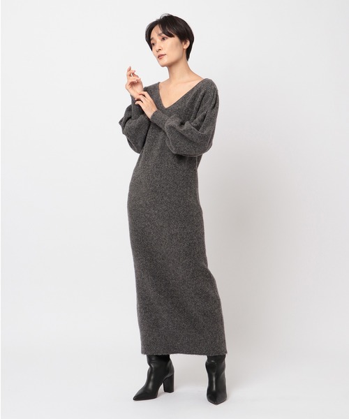 「ETRE TOKYO」 ニットワンピース FREE グレー レディースの画像