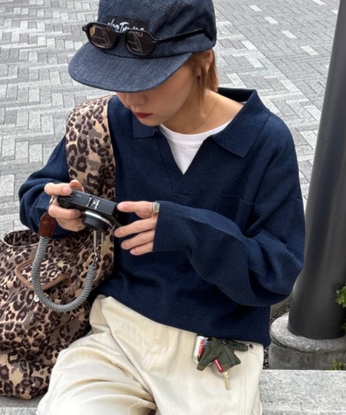 GEVACO（ゲバコ） ニット セーター 「GEVACO」スキッパーニットプル
