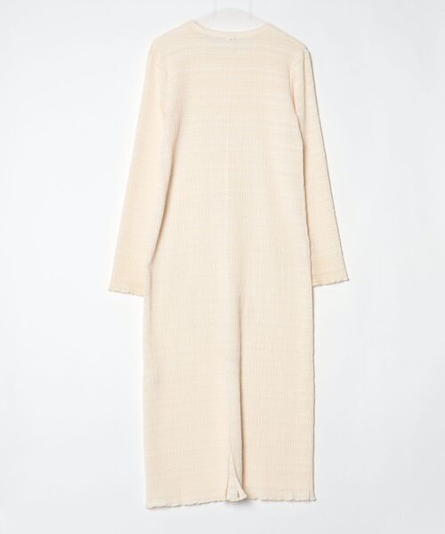 H BEAUTY&YOUTH UNITED ARROWS ボーダー柄長袖ワンピース - ベージュ 