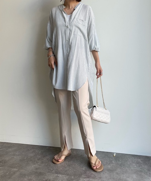 「DouDou」 イージーパンツ FREE モカ レディース_画像7