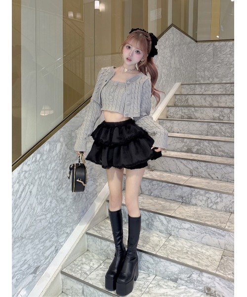 Darich(ダーリッチ) スカート シフォンフリルミニスカート Darich(ダーリッチ) スカート シフォンフリルミニスカート