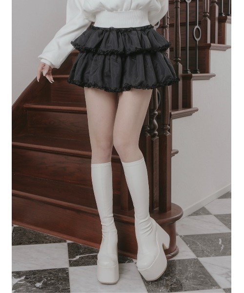 Darich（ダーリッチ） スカート シフォンフリルミニスカート