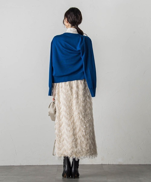 「LAUTREAMONT」 ロングスカート 9号 オフホワイト レディース_画像9