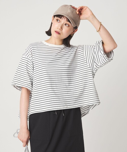 tシャツ ギャザースリーブ プルオーバー カットソー レディースの画像