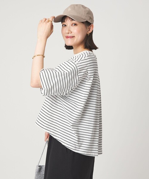 tシャツ ギャザースリーブ プルオーバー カットソー レディースの画像