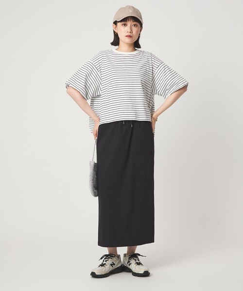tシャツ ギャザースリーブ プルオーバー カットソー レディースの画像