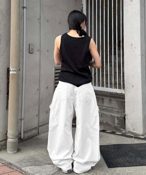 カーゴパンツ ボタンフライダックカーブパンツ メンズ レディース