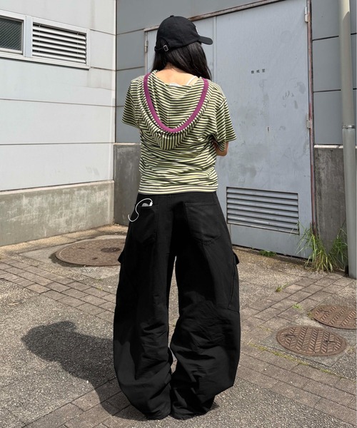 カーゴパンツ ボタンフライダックカーブパンツ メンズ レディース