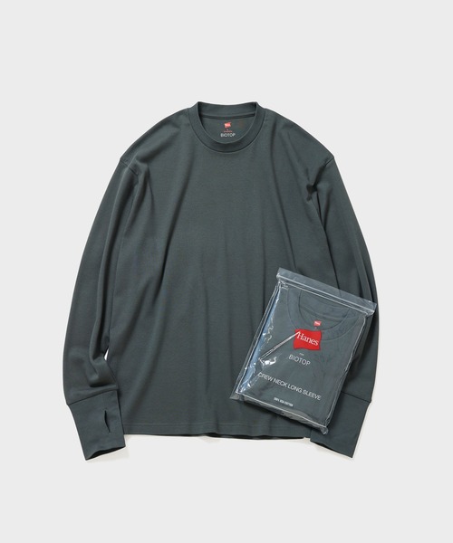 「BIOTOP」 長袖Tシャツ L ブラック メンズ_画像3