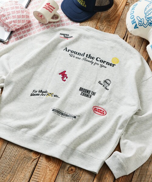 「FREAK'S STORE」 スウェットカットソー MEDIUM アッシュグレー メンズ_画像4