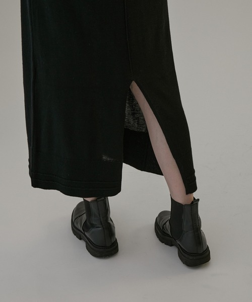 「SALON adam et rope'」 ニットワンピース FREE ブラック レディース_画像5