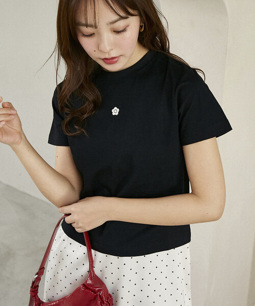 マリークワントのスニーカーとTシャツさなばっちょ！さん、専用ページ パールラメデイジー Tシャツ（ホワイト） | MARY QUANT ONLINE SHOP