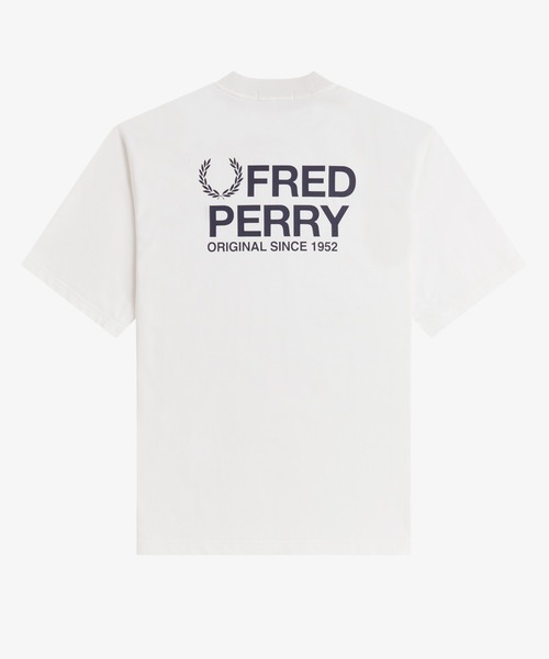 tシャツ Back Print Fred Perry Text T-Shirt／バックプリントテキストTシャツ メンズ レディースの画像