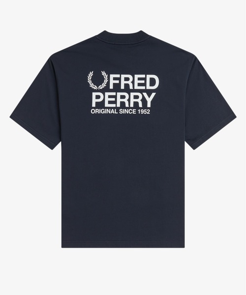 tシャツ Back Print Fred Perry Text T-Shirt／バックプリントテキストTシャツ メンズ レディースの画像