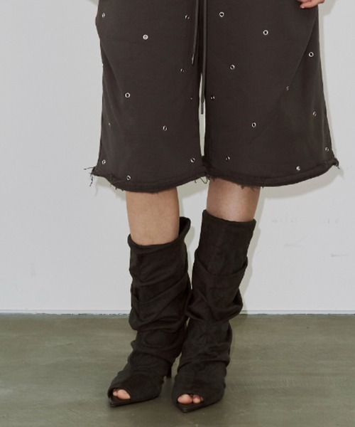 JOSE MOON（ジョゼムーン） ブーツ GATHERED OPEN TOE BOOTS/ギャザー
