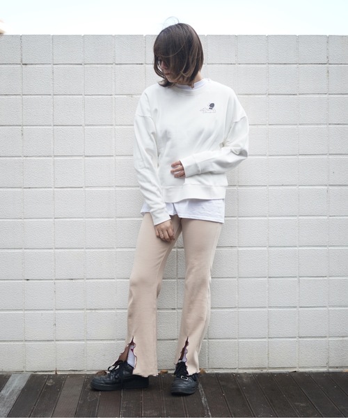 「roial」 スウェットカットソー MEDIUM ホワイト レディース_画像5