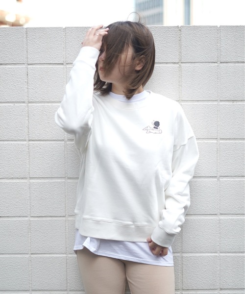 「roial」 スウェットカットソー MEDIUM ホワイト レディース_画像6