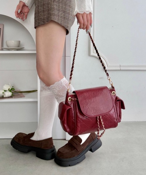 Loueme ショルダーバッグ バッグ 3WAYサイドポケットチェーンバッグ