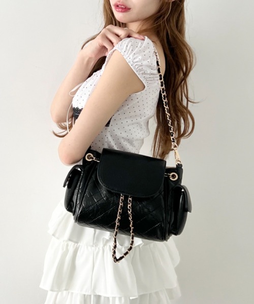 Loueme ショルダーバッグ バッグ 3WAYサイドポケットチェーンバッグ