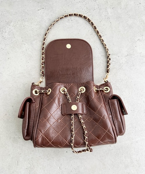 Loueme ショルダーバッグ バッグ 3WAYサイドポケットチェーンバッグ