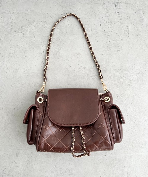 Loueme ショルダーバッグ バッグ 3WAYサイドポケットチェーンバッグ