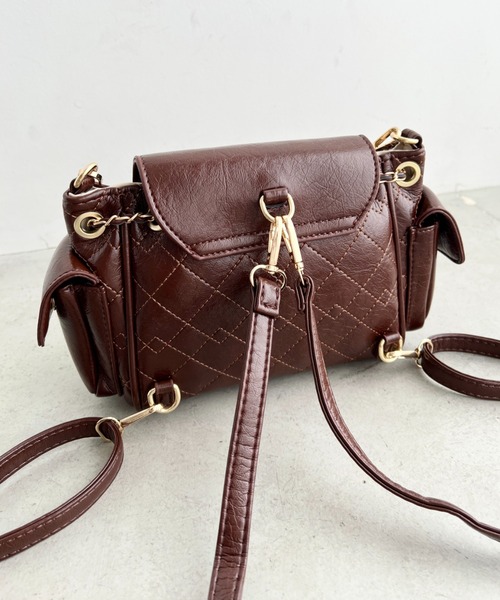 Loueme ショルダーバッグ バッグ 3WAYサイドポケットチェーンバッグ