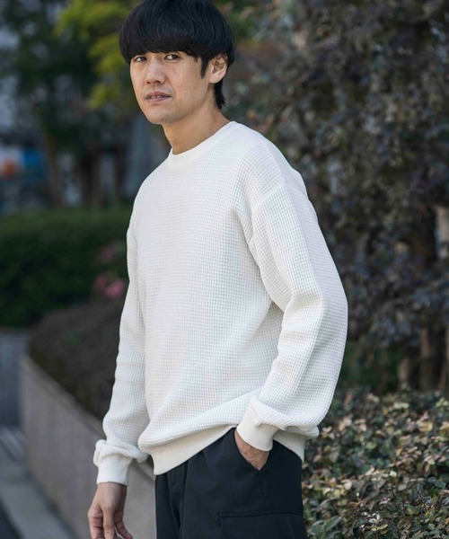 「URBAN RESEARCH DOORS」 長袖ニット MEDIUM モカ メンズ_画像3