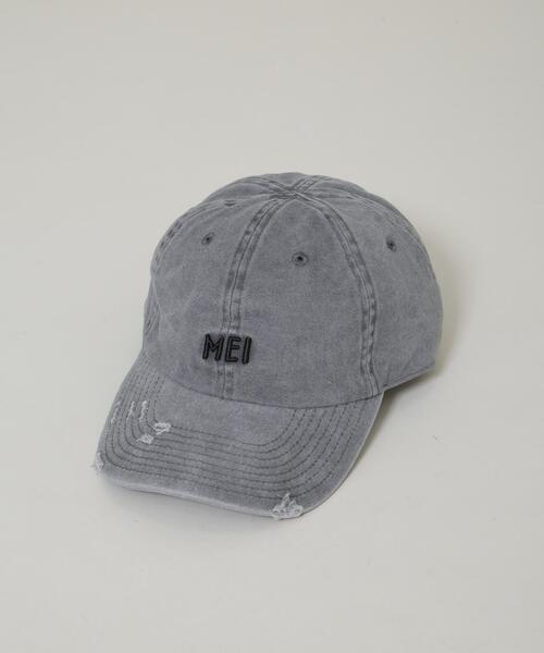  Man i DO ME キャップ グレー MEI（メイ） キャップ 帽子 メンズ MEI/MEI PIGMENTWASH ＆ DAMAGE CAP