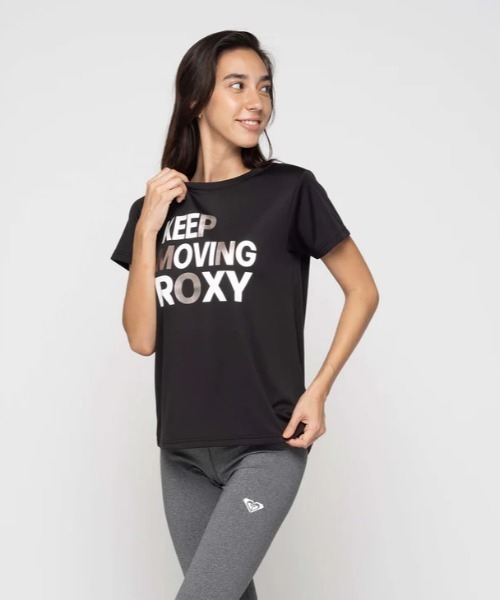 「ROXY」 半袖Tシャツ SMALL チャコールグレー レディース_画像4