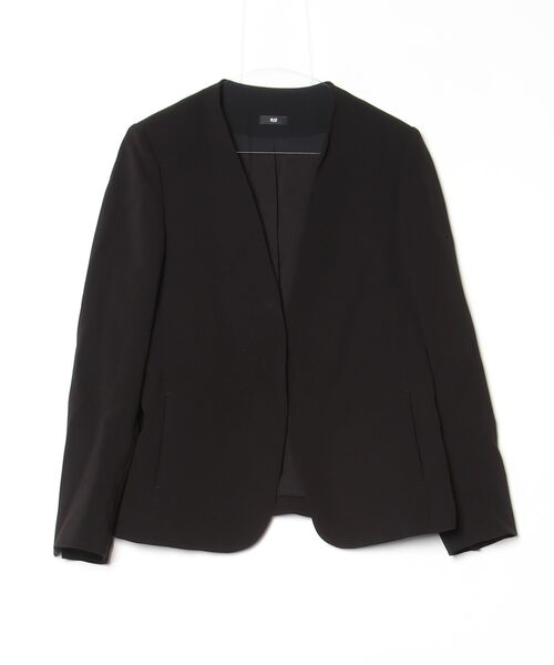 maruzoです！極美品 洗える PLST ノーカラージャケット PLST（プラステ） ノーカラージャケット M ブラック レディース