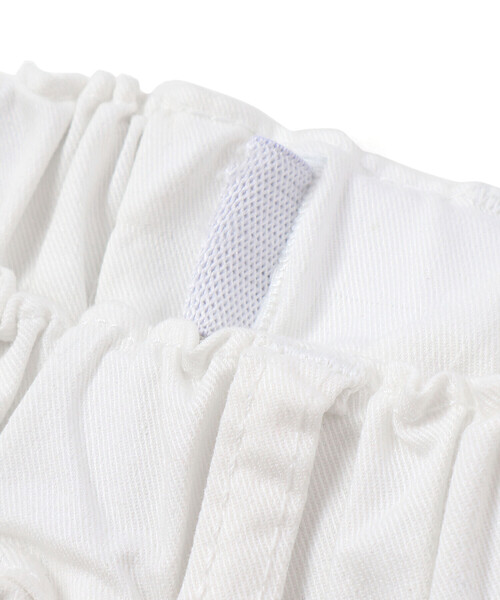 パンツ 「接触冷感」６分丈ロゴパッチ ホワイトストレッチデニム(110~160cm) キッズ 子供服 男の子の画像