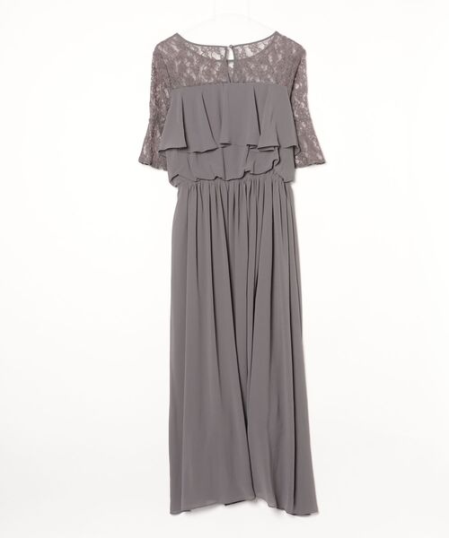 「DRESS PLUS」 半袖ワンピース M チャコールグレー レディース_画像2