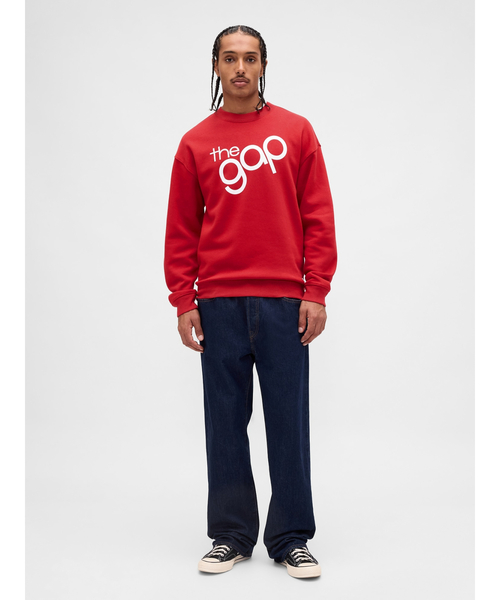 「GAP」 スウェットカットソー X-SMALL レッド メンズ_画像2
