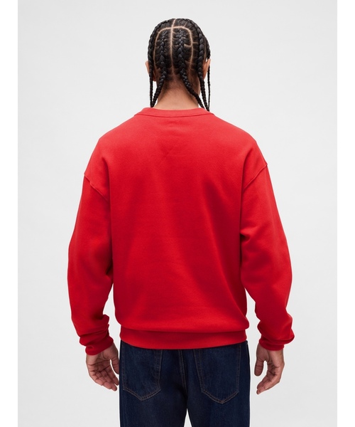 「GAP」 スウェットカットソー X-SMALL レッド メンズ_画像3