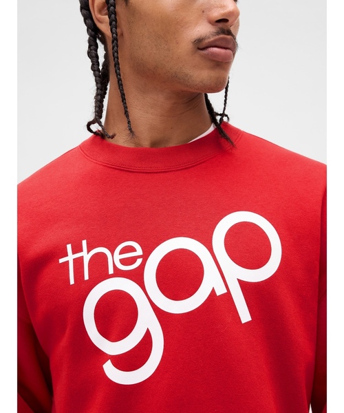 「GAP」 スウェットカットソー X-SMALL レッド メンズ_画像4