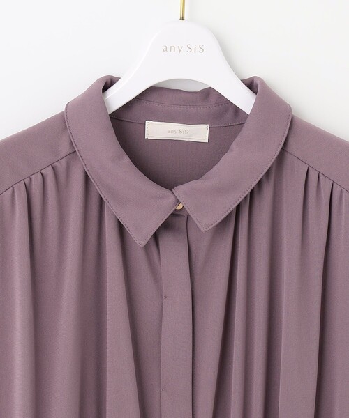 「ANY SIS」 半袖ワンピース 2 ネイビー レディース_画像8