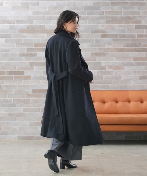 「TRUDEA」 トレンチコート LARGE ブラウン レディース_画像4