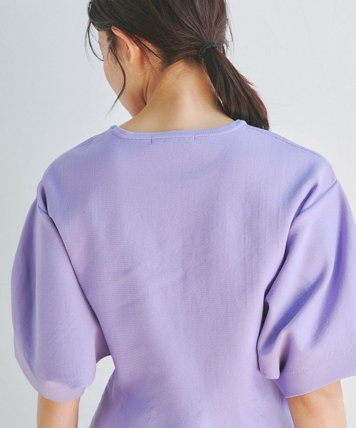「Droite lautreamont」 半袖ニット M ネイビー レディース_画像3