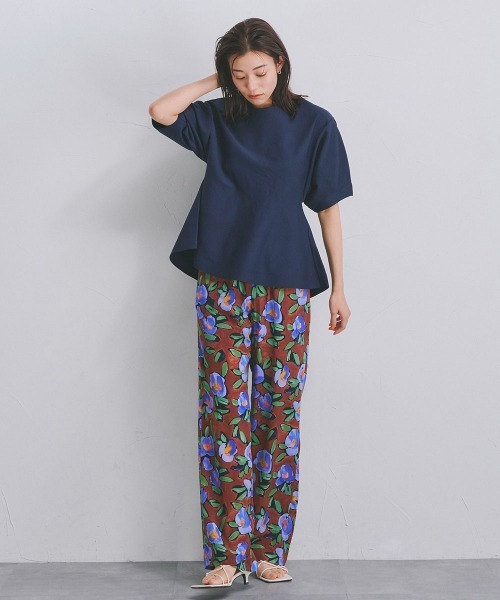 「Droite lautreamont」 半袖ニット M ネイビー レディース_画像8