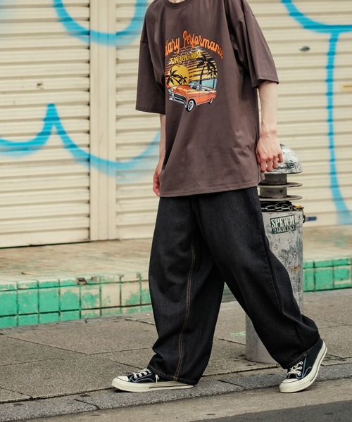 「improves」 「Jungle Storm」デニムパンツ MEDIUM ブラウン メンズ_画像4