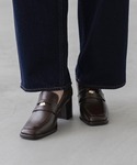 ローファー コインモチーフ 6.5cmヒール ...の詳細画像1