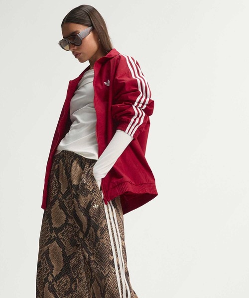 adidas（アディダス） ワイドパンツ パンツ サテン スネーク プリント
