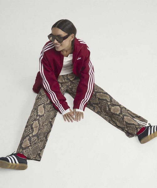 adidas（アディダス） ワイドパンツ パンツ サテン スネーク プリント