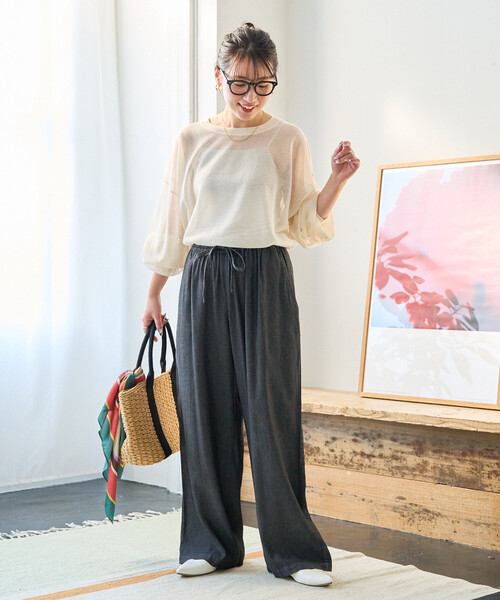「FREAK'S STORE」 デニムパンツ MEDIUM ネイビー レディース_画像3