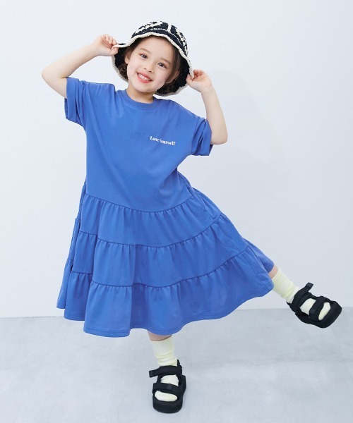 「devirock」 「KIDS」Tシャツワンピース 140cm ライトグレー キッズ_画像4
