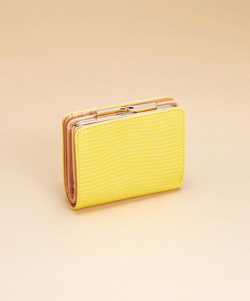 財布 「TOPKAPI/トプカピ」 イタリアンレザー・リザード型押し・がま口２つ折り財布 レディースの画像