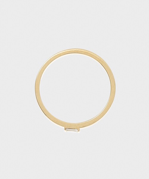 COCOSHNIK ダイヤモンド バゲットカット　ピンキーリング　美品 COCOSHNIK ダイヤモンド バゲットカット ピンキーリング 美品