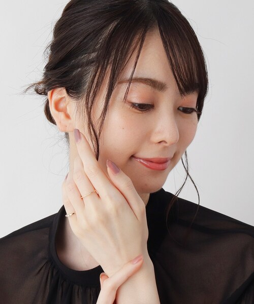 COCOSHNIK ダイヤモンド バゲットカット　ピンキーリング　美品 COCOSHNIK ダイヤモンド バゲットカット ピンキーリング 美品