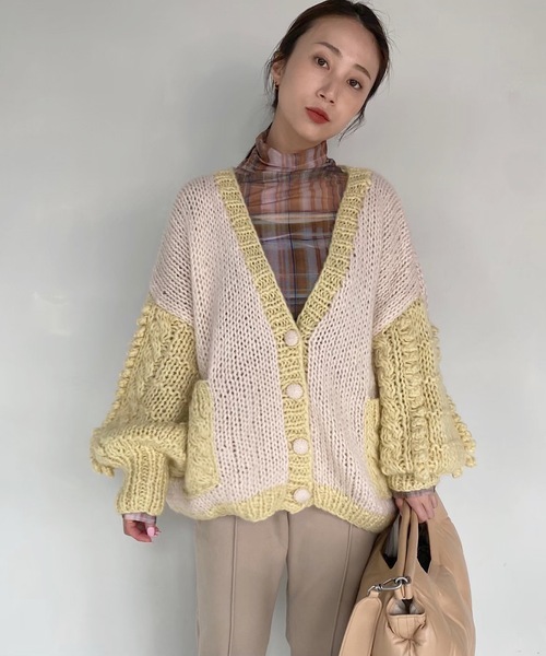 人気HOT カーディガン Se original bicolor knit cardigan sanw21a026 ZOZOTOWN PayPayモール店 - 通販 - PayPayモール 大特価即納